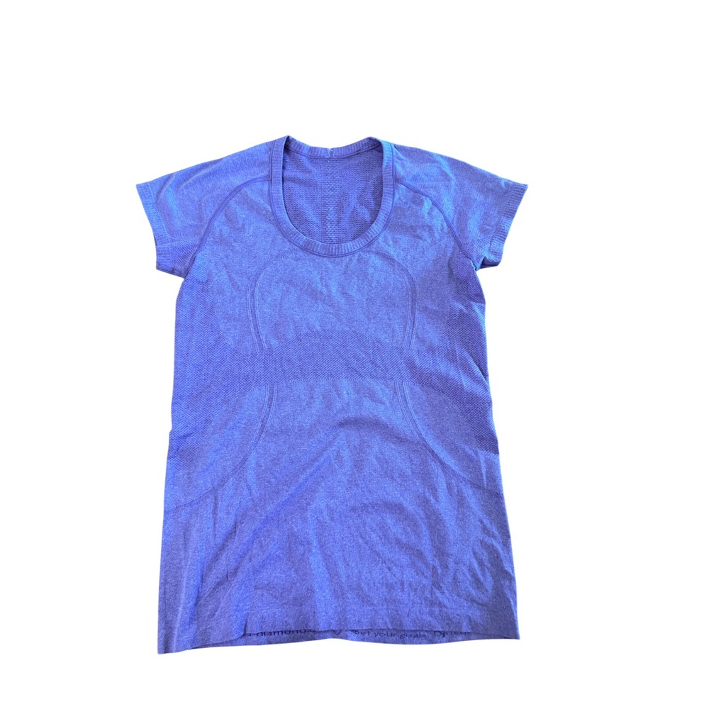 Lululemon Swiftly Tech Short Sleeve 2.0 Purple Heathered Scoop Neck Shirt 10